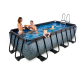 EXIT SWIMMING POOL STONE 4X2X1M WITH SAND FILTER PUMP - GREY