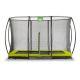 EXIT SILHOUETTE RECTANGULAR GROUND TRAMPOLINE 244X366CM WITH SAFETY NET LIME GREEN