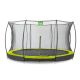 EXIT SILHOUETTE GROUND TRAMPOLINE ø366CM WITH SAFETY NET LIME GREEN