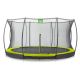 EXIT SILHOUETTE GROUND TRAMPOLINE ø427CM WITH SAFETY NET LIME GREEN