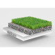 PROPLAY SHOCKPAD FLOOR TILE WITH SYNTHETIC GRASS 2X1M